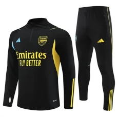 Arsenal Træningssæt 2023-24 - 1-4 Zip Sort Gul