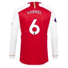 Arsenal Trøje 2023-24 Gabriel 6 Langærmet Hjemmebanetrøje