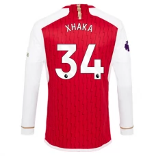 Arsenal Trøje 2023-24 Granit Xhaka 34 Langærmet Hjemmebanetrøje