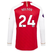 Arsenal Trøje 2023-24 Nelson 24 Langærmet Hjemmebanetrøje