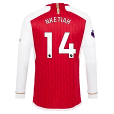 Arsenal Trøje 2023-24 Nketiah 14 Langærmet Hjemmebanetrøje