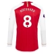 Arsenal Trøje 2023-24 Odegaard 8 Langærmet Hjemmebanetrøje