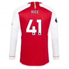 Arsenal Trøje 2023-24 Rice 41 Langærmet Hjemmebanetrøje