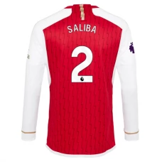 Arsenal Trøje 2023-24 Saliba 2 Langærmet Hjemmebanetrøje