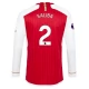 Arsenal Trøje 2023-24 Saliba 2 Langærmet Hjemmebanetrøje
