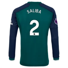 Arsenal Trøje 2023-24 Saliba 2 Langærmet Tredjetrøje