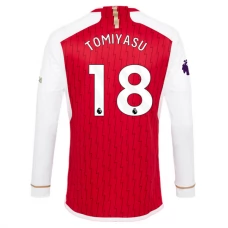 Arsenal Trøje 2023-24 Tomiyasu 18 Langærmet Hjemmebanetrøje