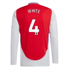 Arsenal White 4 Hjemmebanetrøje 2024-25 Langærmet Fodboldsæt