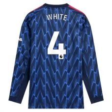 Arsenal White 4 Udebanetrøje 2025-26 Langærmet Fodboldsæt