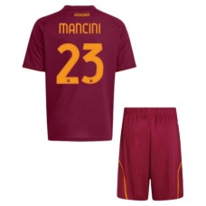 AS Roma Børn Mancini 23 Hjemmebanetrøje 2025-26 Fodboldsæt
