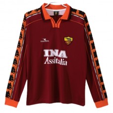 AS Roma Hjemmebanetrøje Retro 1998-99 Langærmet Fodboldsæt
