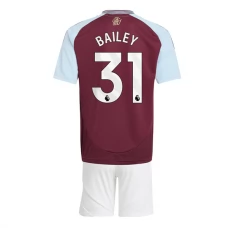 Aston Villa Børn Bailey 31 Hjemmebanetrøje 2024-25 Fodboldsæt