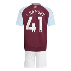 Aston Villa Børn J.Ramsey 41 Hjemmebanetrøje 2024-25 Fodboldsæt