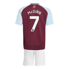 Aston Villa Børn McGinn 7 Hjemmebanetrøje 2024-25 Fodboldsæt
