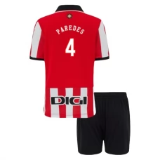 Athletic Bilbao Børn Paredes 4 Hjemmebanetrøje 2025-26 Fodboldsæt