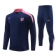 Atletico Madrid Børn Træningssæt 2024-25 - 1-4 Zip Flådeblå