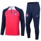 Atlético Madrid Træningssæt 2023-24 - 1-4 Zip Rød