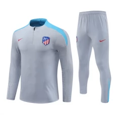 Atletico Madrid Træningssæt 2024-25 - 1-4 Zip Grå