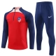 Atlético Madrid Træningssæt Børn 2023-24 - 1-4 Zip Blå Rød