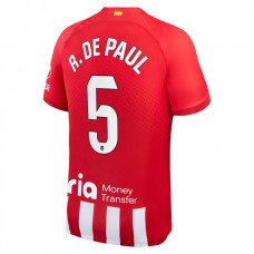 Atlético Madrid Trøje 2023-24 R. De Rodrigo De Paul 5 Hjemmebanetrøje