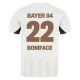 Bayer 04 Leverkusen Boniface 22 Udebanetrøje 2024-25 Fodboldsæt