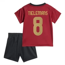 Belgien EM 2024 Børn Tielemans 8 Hjemmebanetrøje Fodboldsæt