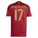 Belgien EM 2024 De Ketelaere 17 Hjemmebanetrøje Fodboldsæt