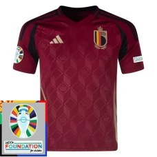 Belgien EM 2024 Hjemmebanetrøje Fodboldsæt Patch