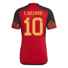 Belgien VM Trøje 2022 Eden Hazard 10 Hjemmebanetrøje