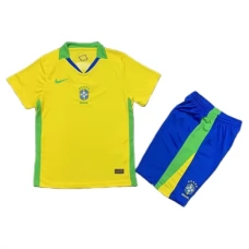 Brasilien Børn Hjemmebanetrøje 2025 Fodboldsæt
