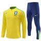 Brasilien Børn Træningssæt 2024-25 - 1-4 Zip Gul