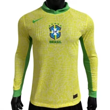 Brasilien Copa América 2024 Hjemmebanetrøje Fodboldsæt Langærmet