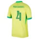 Brasilien Copa América 2024 Marquinhos 4 Hjemmebanetrøje Fodboldsæt