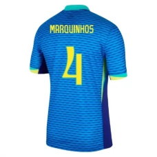 Brasilien Copa América 2024 Marquinhos 4 Udebanetrøje Fodboldsæt