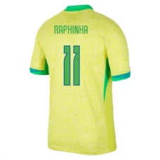 Brasilien Copa América 2024 Raphinha 11 Hjemmebanetrøje Fodboldsæt