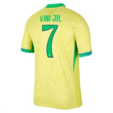 Brasilien Copa América 2024 Vini Jr. 7 Hjemmebanetrøje Fodboldsæt