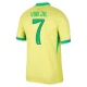 Brasilien Copa América 2024 Vini Jr. 7 Hjemmebanetrøje Fodboldsæt
