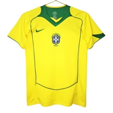 Brasilien Hjemmebanetrøje Retro 2004 Fodboldsæt