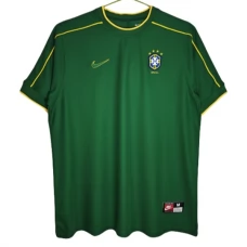 Brasilien Målmand Hjemmebanetrøje Retro 1998 Fodboldsæt