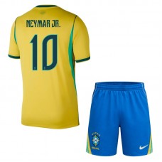 Brasilien Neymar Jr. 10 VM Hjemmebanetrøje 2026 Børn