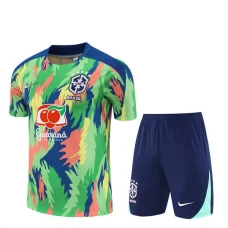Brasilien Trænings T-shirt Sæt Børn 2025-26 - Shorts Grøn