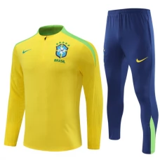 Brasilien Træningssæt 2024-25 - 1-4 Zip Gul