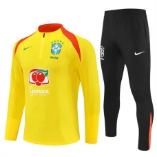 Brasilien Træningssæt Børn 2025-26 - 1-4 Zip Gul