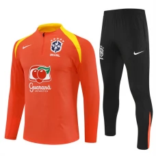 Brasilien Træningssæt Børn 2025-26 - 1-4 Zip Orange