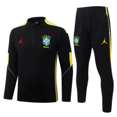 Brasilien Træningssæt Børn 2026-27 - 1-4 Zip Sort