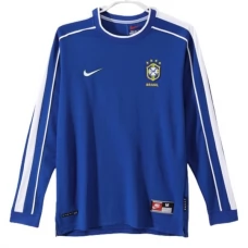 Brasilien Udebanetrøje Retro 1998 Langærmet Fodboldsæt