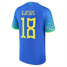Brasilien VM 2022 G.Jesus 18 Udebanetrøje Fodboldsæt