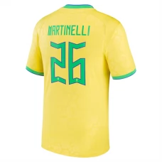 Brasilien VM 2022 Martinelli 26 Hjemmebanetrøje Fodboldsæt