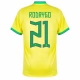 Brasilien VM 2022 Rodrigo 21 Hjemmebanetrøje Fodboldsæt