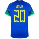 Brasilien VM 2022 Vini Jr 20 Udebanetrøje Fodboldsæt